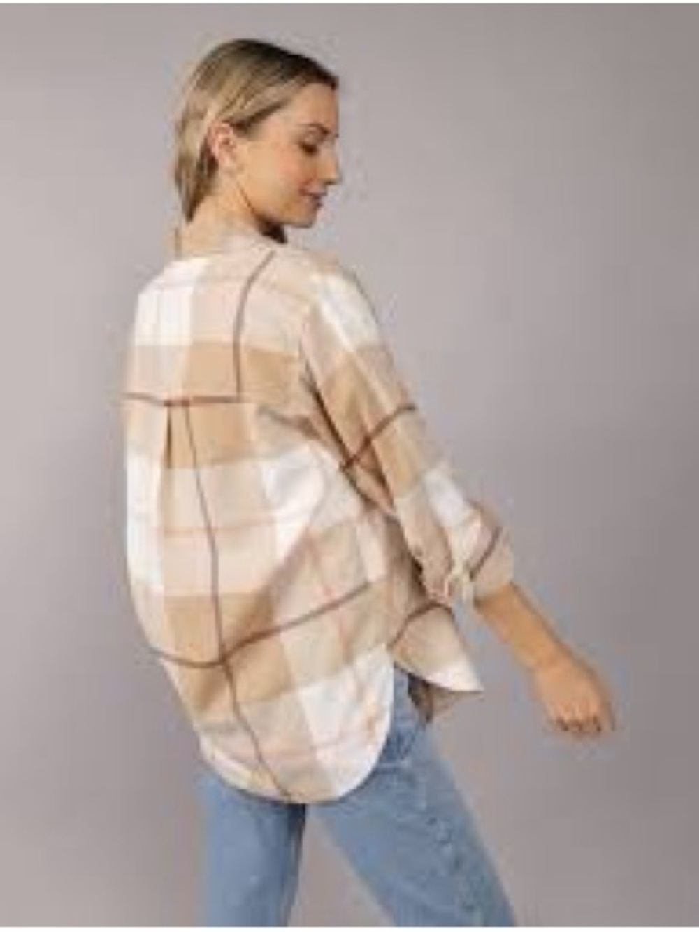 America Eagle oversized plaid flannel